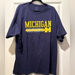 Pro Edge Navy Michigan Wolverines Tee